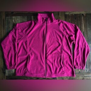 BERNE • women’s 4X fleece full zip up pink sweater cozy soft layer plus size